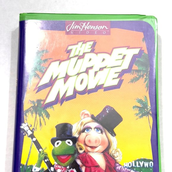 Vintage 1993 The Muppet Movie VHS Jim Henson Green Clamshell Case - Picture 2 of 9